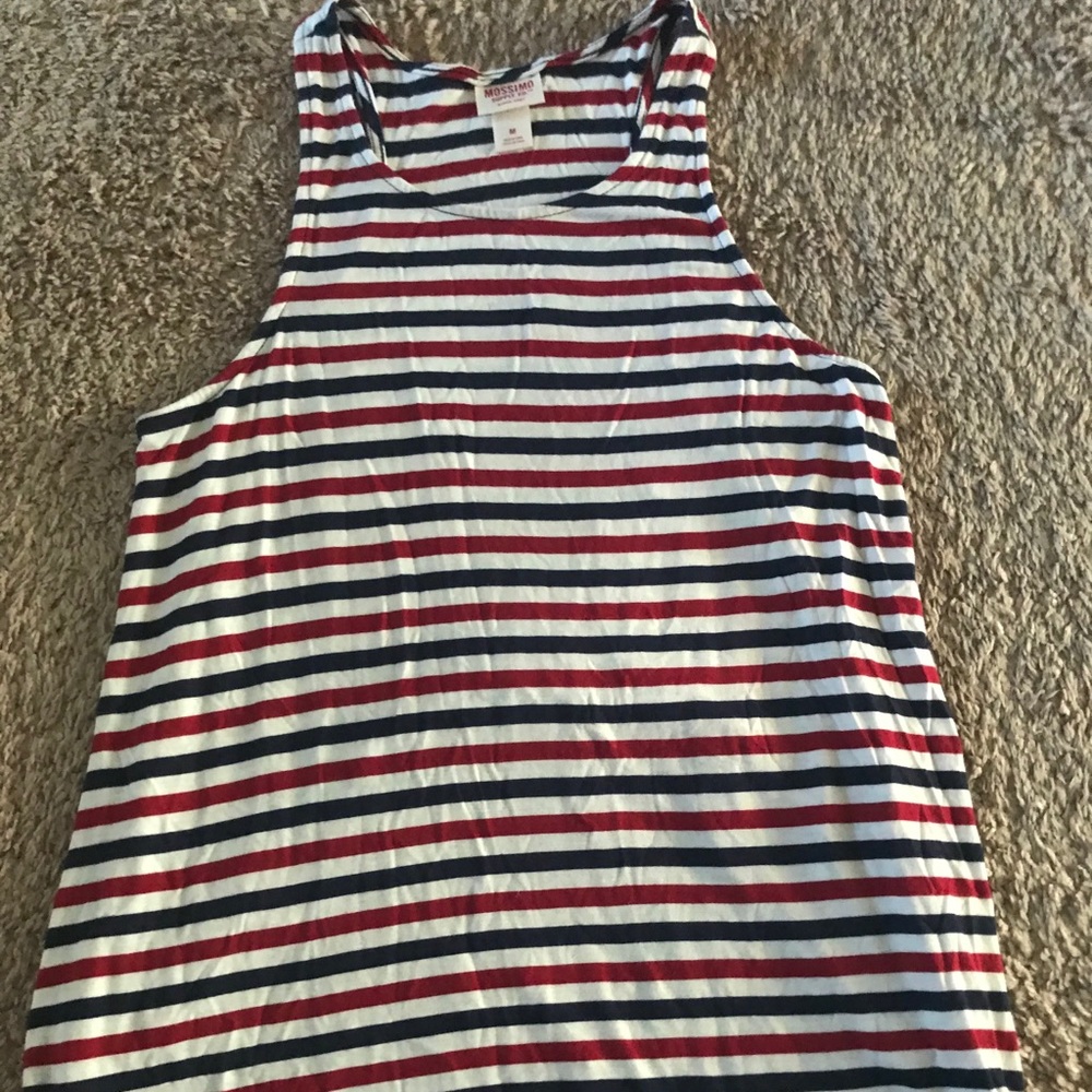 Red and Blue Striped Tank
